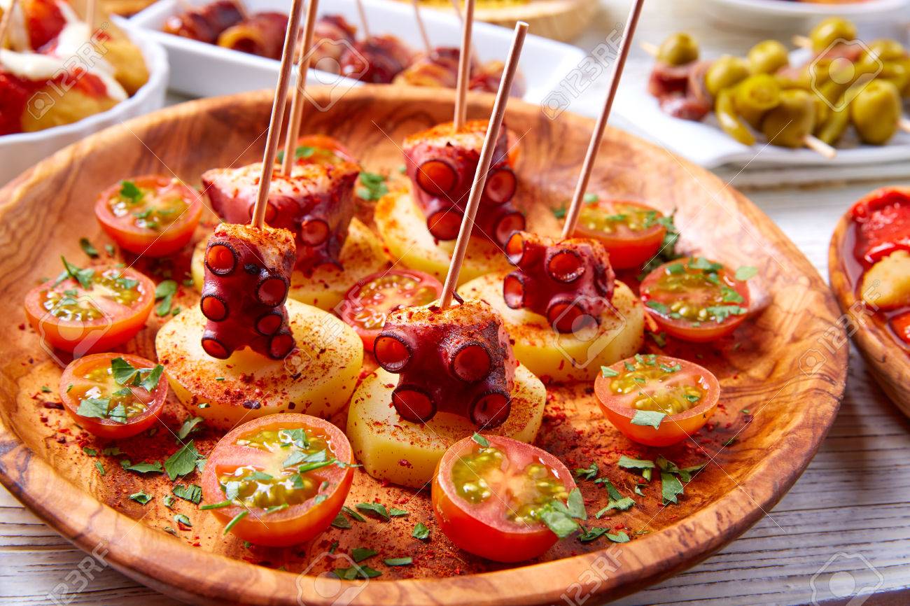 Galician Octopus a la Gallega tapas pinchos recipe from ...