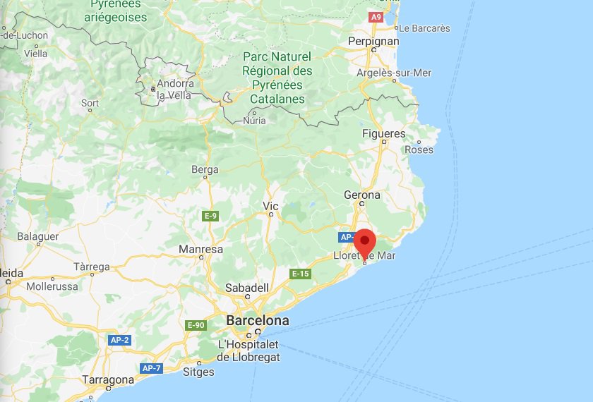 Où est Lloret de Mar sur la carte 