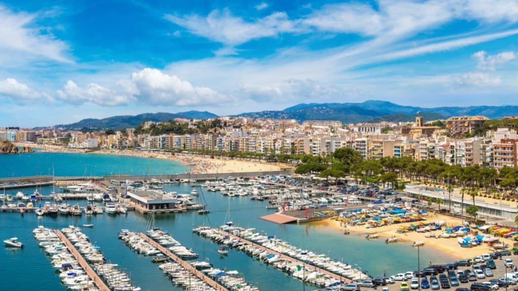 Plage et port de plaisance Blanes