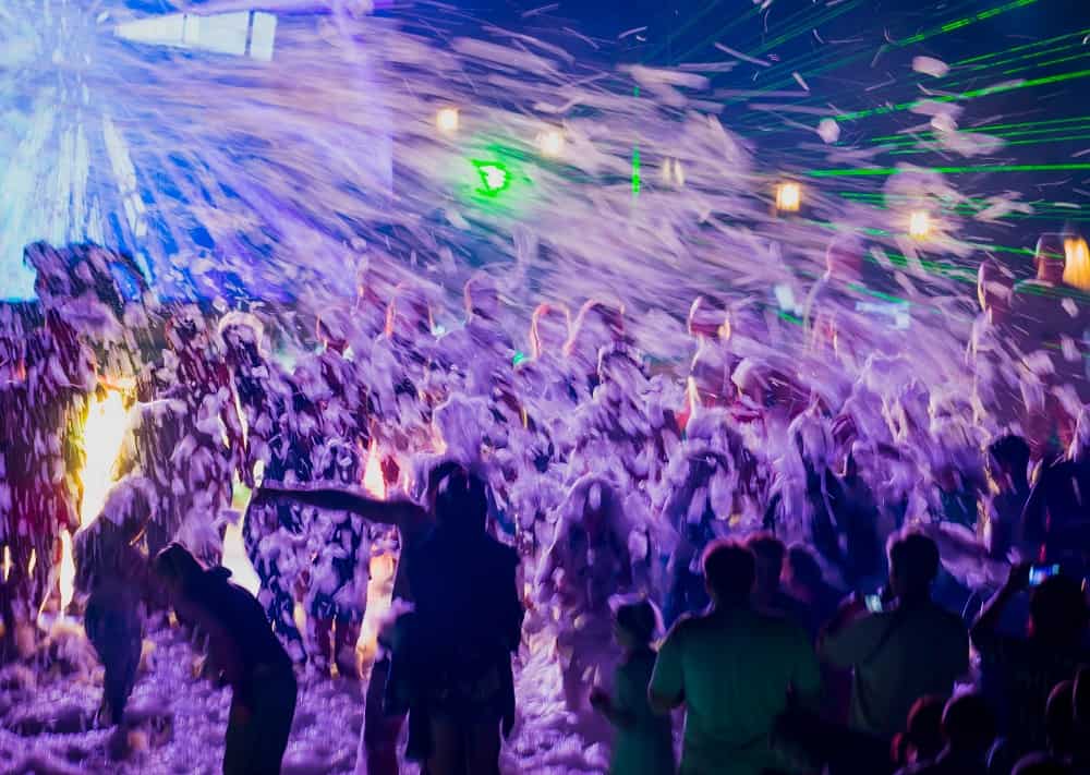 Discothèques à Lloret de Mar - Fête de la mousse